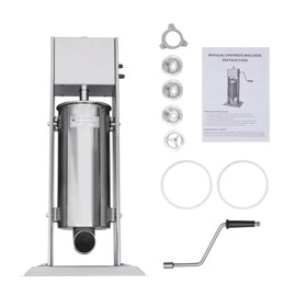 VPABES Commercial Manual Churro Maker with 4 Nozzles, 5L Dual Speeds Stainless Steel Churro Maker Vertical Churro Machine Spanish Churro Maker Machine Tamale Machine Maker Latin Fruit Machine