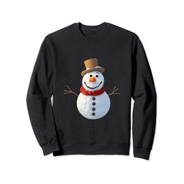 Schneemann Schnee Weihnachten frostig Winter Kohle Schneeflocken Karotte Sweatshirt
