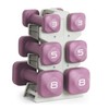 Tone Fitness 32 LB Neoprene Dumbbell Set with Storage Rack