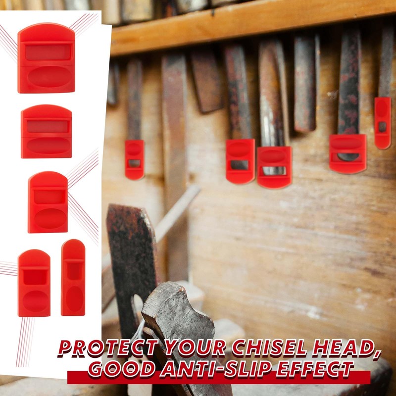 Marsui 20 Pcs Soft Silicone Chisel Edge Guard Set, Silicone