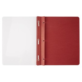 Office Depot Leatherette Clear-Front Report Covers, Red, Pack of 10, OD55881