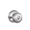 SCHLAGE F51A GEO 625 Georgian Knob Keyed Entry Lock, Bright