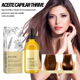 120ML Aceite Vegánico Natural para el Crecimiento del Cabello, Aroma de Romero - Orgánico, para Cabello Seco, Dañado y Fino (60ml*2PCS)