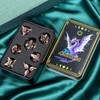 ARUOHHA DND Metal Dice Set 7PCS Blood Leaf Dungeons and