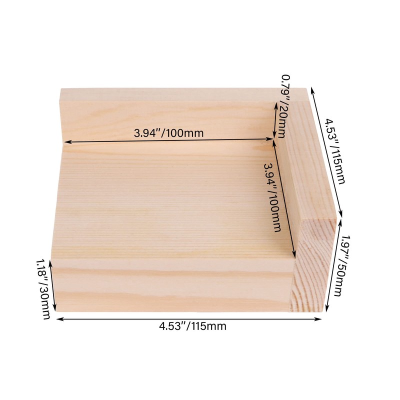 logyues Square Wood Furniture Lifters Solid Wood Bed Riser 3cm