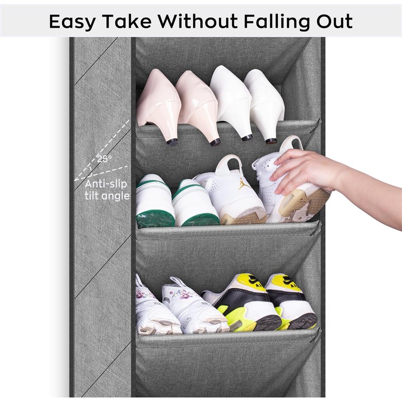 SLEEPING LAMB Over The Door Shoe Organizer for Closet with