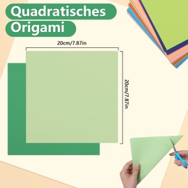 300 Sheets Origami Paper, 20 x 20 cm Folding Paper Colourful Paper Craft Card Double-Sided Coloured Paper for Students DIY Crafts (20 Colours)