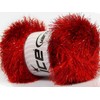 Ice Yarns Red Eyelash Dazzle - Eyelash Yarn with Metallic
