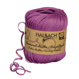 Halbach Silk Ribbons Curling Ribbon Width 4 mm Length 100 m Sustainable Gift Ribbon for Curling and Wrapping Gifts Made of 100% Cotton Colour: Berry