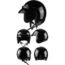 Ever TA Retro Lightweight Motorbike Open Face Helmet, 3/4 Vintage Motorcycle Jet Helmet DOT/ECE Approved Stylish Half-Open Helmet for Men Women Street Scooter Moped ATV (Color : V, Size : L=59-60cm)