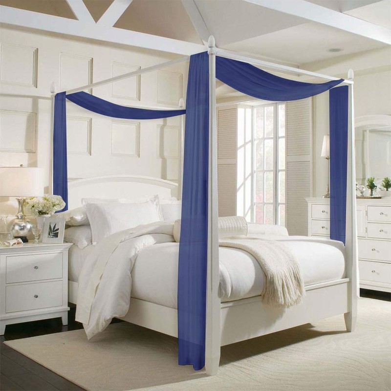 RYB HOME Sheer Curtains Scarf - Long Windows Valance for