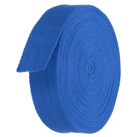 TA-VIGOR Cotton Twill Tape Ribbon 25mm, 10 Yards Bias Binding Tape Bunting Tape Soft Natural Herringbone Webbing Tape Roll for Sewing Dressmaking Gift Wrapping DIY Craft, Sapphire Blue