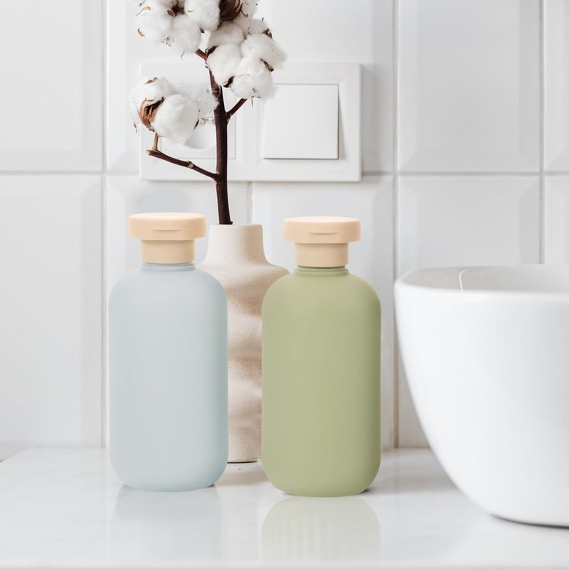 Baluue 2 Pcs Squeeze Bottles with Flip Caps Refillable Plastic