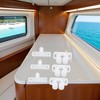 Seadiquiet 3Pcs White Marine Boat Ball Catch Door Cupboard Spring