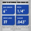 GSSHBR 6 Inch Mini Chainsaw Chain Replacement Accessories,4 Pieces Chain