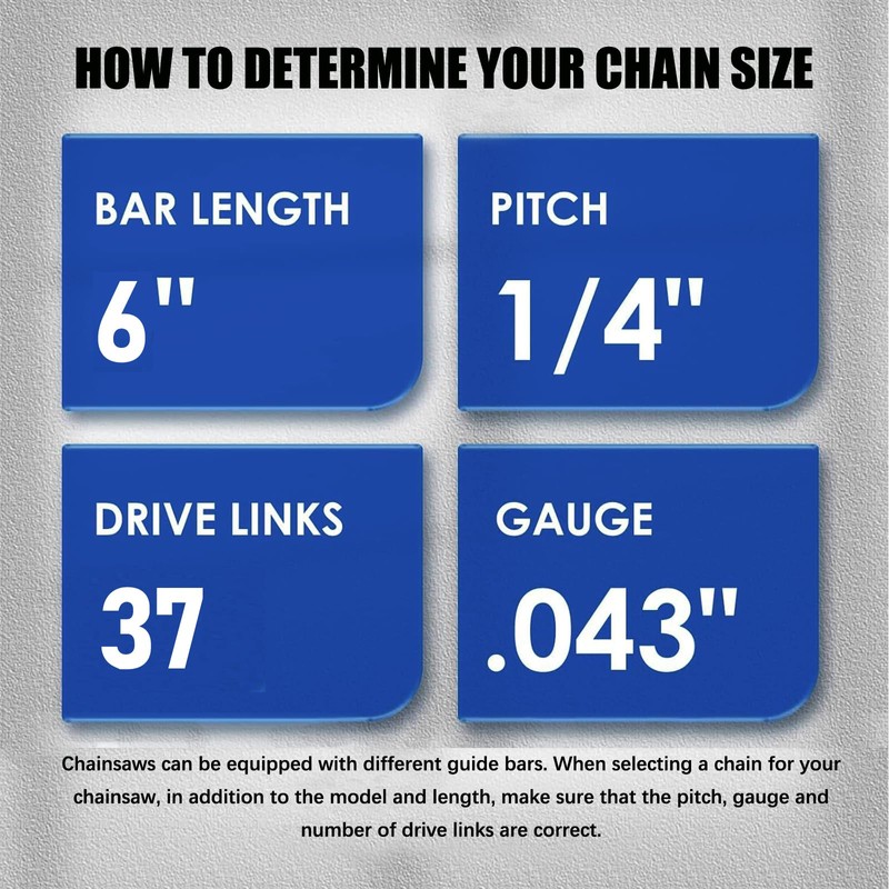 GSSHBR 6 Inch Mini Chainsaw Chain Replacement Accessories,4 Pieces Chain