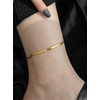 Women's Anklet, Gold, Fine, Snake Chain, Stainless Steel, Hypoallergenic, Friends,