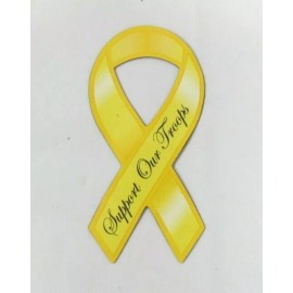 New Single Support Our Troops 4" Mini Military Ribbon Auto Magnets F5