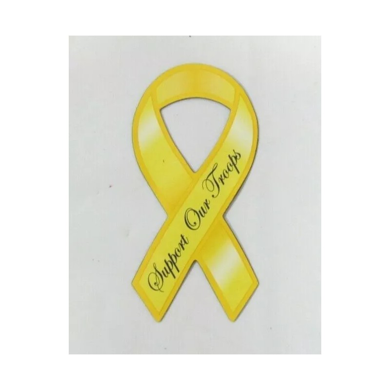 New Single Support Our Troops 4" Mini Military Ribbon Auto