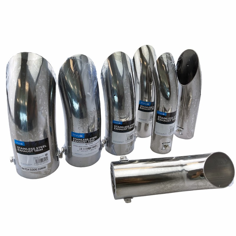 Simply ETC76 Stainless Steel Exhaust Trim, Silver