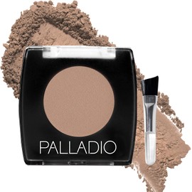 Palladio Polvo para Cejas, Polvo Suave y Natural para Cejas, Ayuda a Mejorar y Definir las Cejas, Tamaño Compacto para el Bolso o Viajes, Taupe