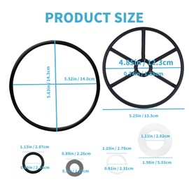 ZVJV Replacement Vario-Flo Pool Filter Valve Parts Spider Gasket Kit for Hayward 1 1/2" SP0710 SP0710X SP0711 SP0712 SPX0714L O-Ring