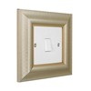 ElekTek Switch Surround Frame Cover Finger Plate, Verona Champagne Stripe