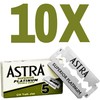 10 Astra Superior Platinum Double Edge Razor Blades For Professional
