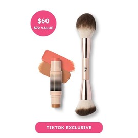 DIBS Beauty Desert Island Duo + Duo Brush Face TikTok Viral Bundle:_Desert Island Duo 1 + Duo Brush