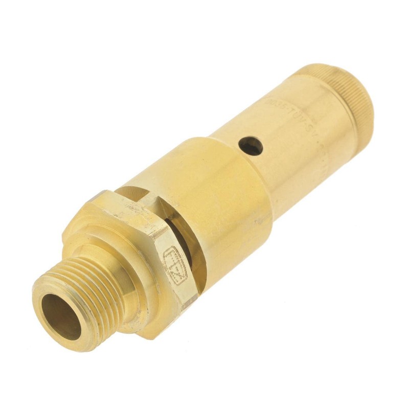 TÜV Safety Valve G 1/2 Inch (DN10), 11.00 Bar, Brass