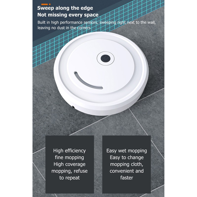 Robot Vacuum Cleaner One Key Control Low Noise Cordless Smart