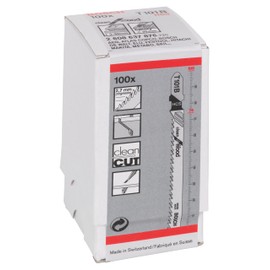 Bosch Professional T 101 B Jigsaw Blades (for Soft Wood, Straight Cut, Jigsaw Accessories), Pack of 100