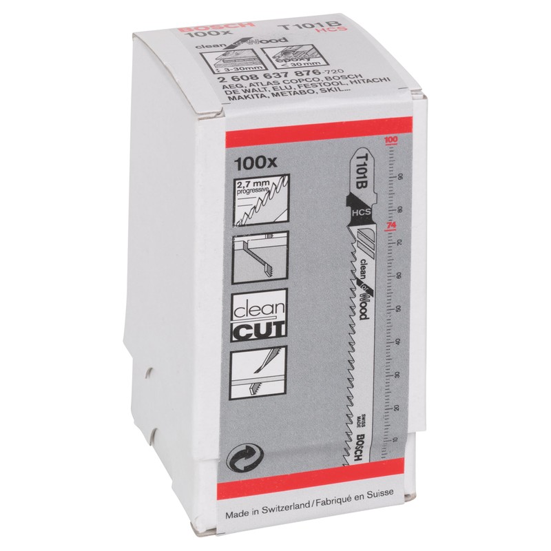 Bosch Professional T 101 B Jigsaw Blades (for Soft Wood,