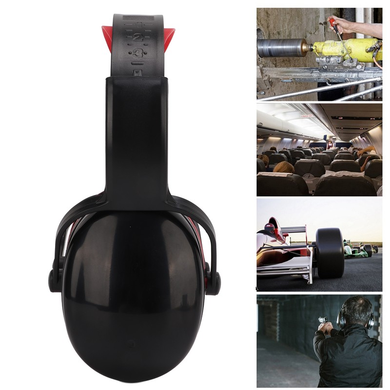 Hearing Protection Ear Muffs 24dB NRR Adjustable 360° Rotating Shell