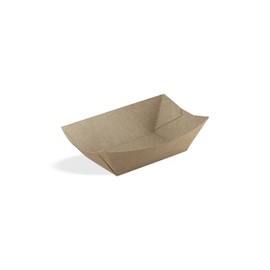 We Can Source It Ltd - Compostable Kraft Card Food Tray for Takeaways/Food Stalls and Picnics - Medium - 200 Packs
