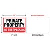 Private Property No Trespassing Metal Sign (4 Pack), 10 x