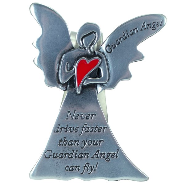 Never Drive Faster Guardian Angel Car Visor Clip, Gift for New and Experienced Drivers, for Safety on the Road, by Abbey & CA Gift