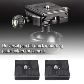 EMSea 2Pcs 40mm Quick Release Plates PU40 Camera Camcorder Tripod Ballhead QR Plate Holder with 1/4Inch Screw Universal