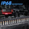 MICTUNING 60 inch Aluminum Frame Triple Tailgate Light Bar 1200