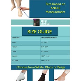 Alpha Medical Plantar Facsiitis Sleeve For Heel Foot Arch and Ankle (Medium, Black)
