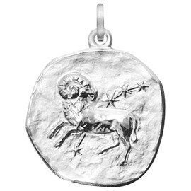 trendor Zodiac Sign Aries 925 Silver 20 mm Pendant Zodiac Sign for Women, Men and Children, 08453-04, Sterling Silver, No Gemstone
