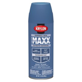 Krylon K09174000 COVERMAXX Spray Paint, Satin Periwinkle, 12 Ounce