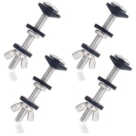 4 PCS Toilet Tank to Bowl Bolts Repair Kit,Toilet Seat Bolts 5/16 * 3.15 inch 304 Stainless Steel Heavy Duty Rustproof Toilet Tank Blots