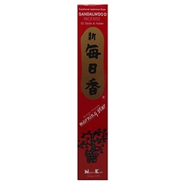 Trimontium NK98181-1 Nippon Kodo Morning Star Japanese Incense Sticks, Pack of 50, Sandalwood/Sandalwood