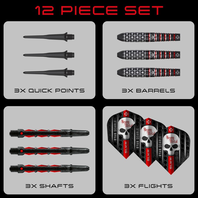 Harrows Ryan Searle Heavy Metal 90% Tungsten Darts, Series 3
