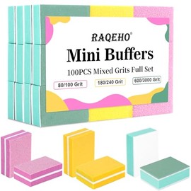Bloque Pulidor De Uñas 100 Piezas - Limas De Uñas Mini De Grano 80/100/180/240/3000 Limas Para Uñas A Granel Kit Completo De Pulido Y Brillo De Uñas P