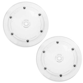 YSJCHEBS Pack of 2 Clear Turntable Plastic Turntable Item Storage Trays Item Display Stand Home Accessories