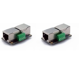 Treedix 2pcs RJ45 8P8C Female to RJ45 8P8C Female to RJ45 8P8C Passage Adapter Breakout Board with Screw Terminals