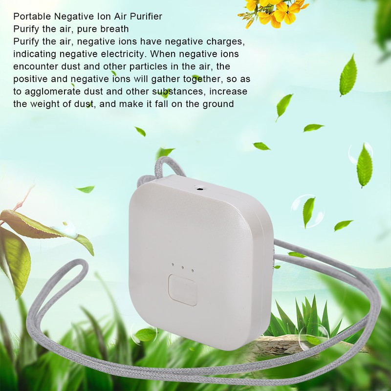 Portable Wearable Air Purifier USB Personal Mini Negative Ion Necklace