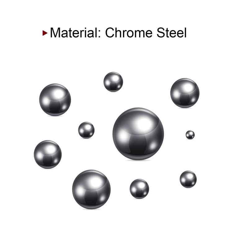 sourcing map 120pcs Precision Balls 10mm Diameter Carbon Steel Ball